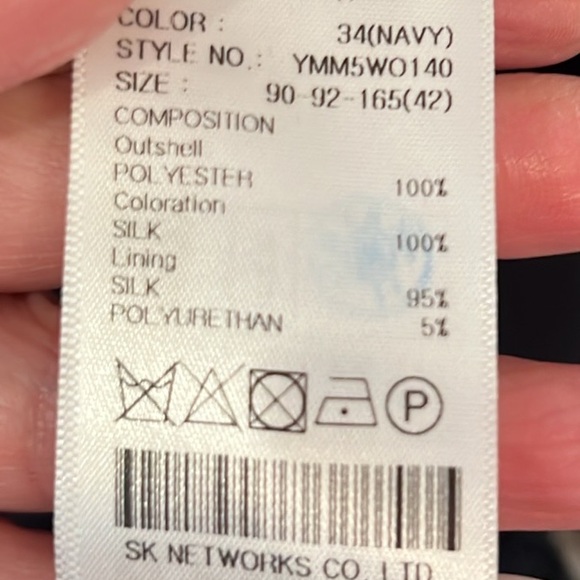 NWT Hanii Y Navy Polyester & Silk Dress - Picture 5 of 5